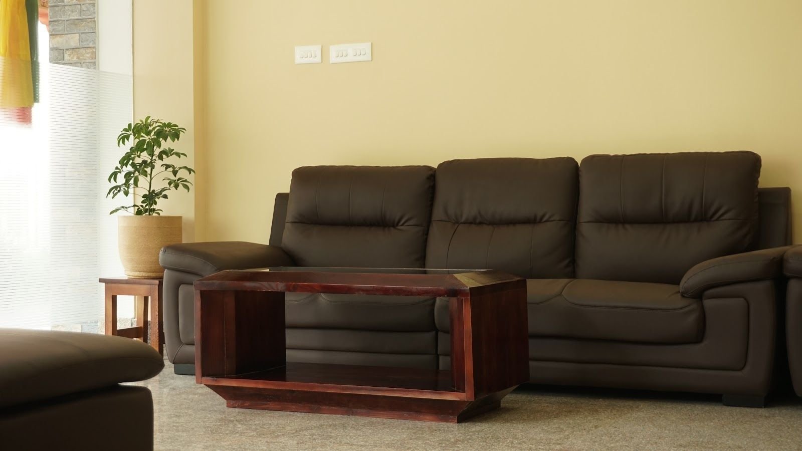 The lounge seating with daylight coming in from the street windows